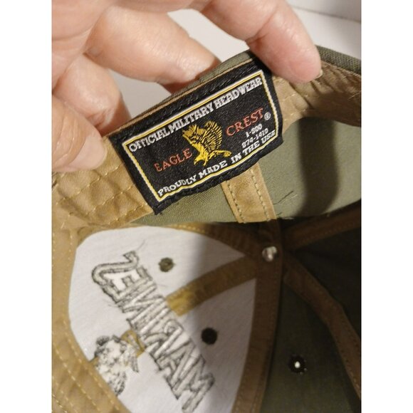 USMC Green Adjustable Hat Eagle Crest One Size Fits Most H6 - Picture 6 of 7